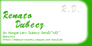 renato dubecz business card